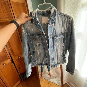 Zara Distressed Denim Jacket